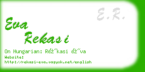 eva rekasi business card